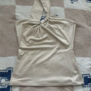 Abercrombie & Fitch Cream Halter Top